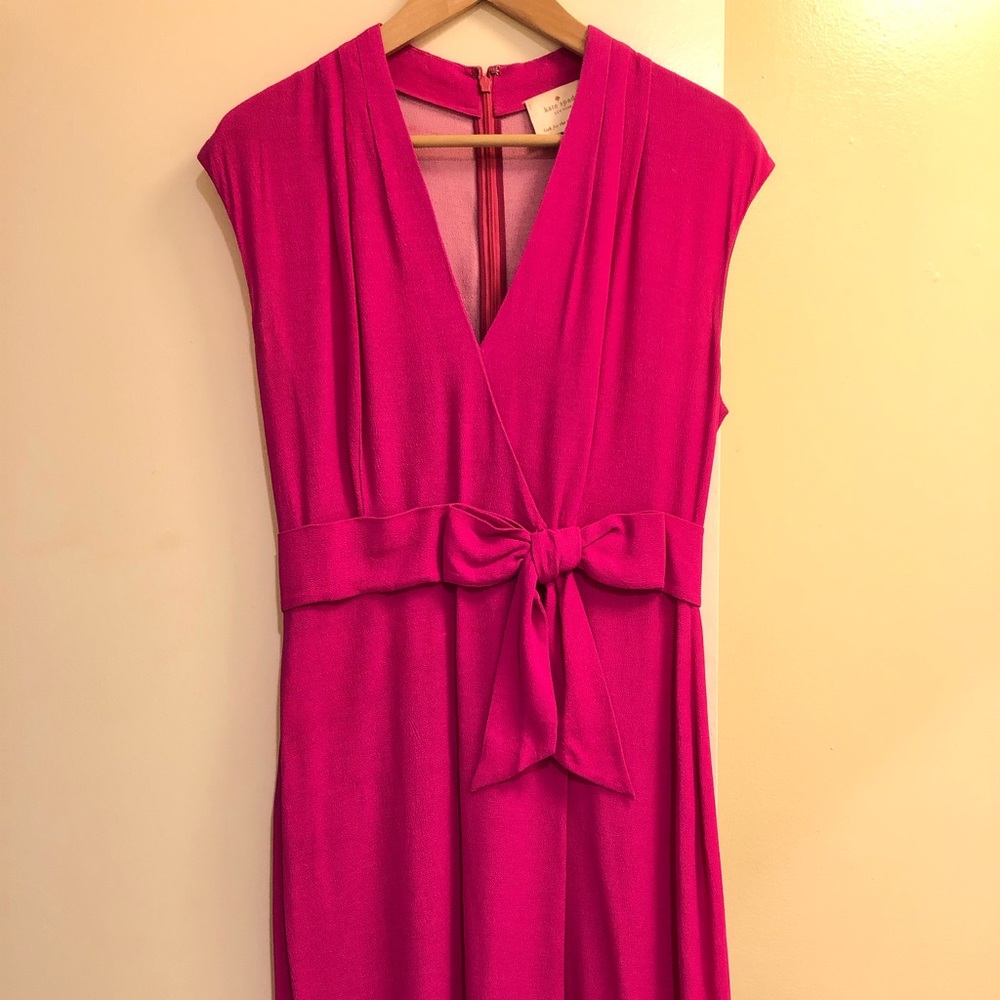 Kate Spade pink bow casual dress Sz 6
